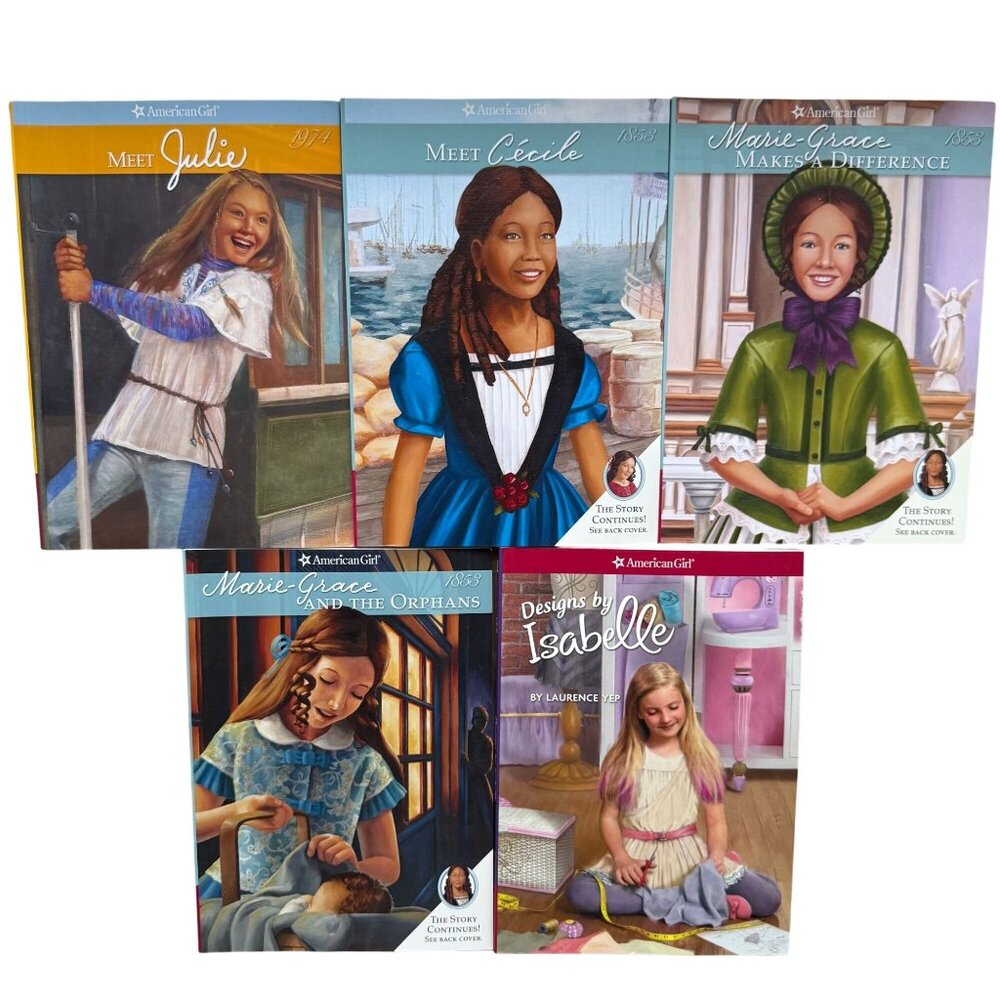 American Girl Books, 5 total, basically brand new, soft-back